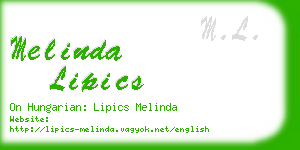 melinda lipics business card